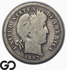 1897-S Barber Dime, San Francisco Tougher Date