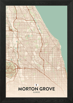 Morton Grove IL Gerahmtes Wandbild Poster Leinwanddruck Bild