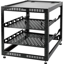 12U Open Frame Network Rack Floor Standing Wall Mounted 2 PCS 1U Shelves