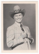 LARRY HAGMAN Autographed 3x5 Photo PSA/DNA J.R. Ewing DALLAS