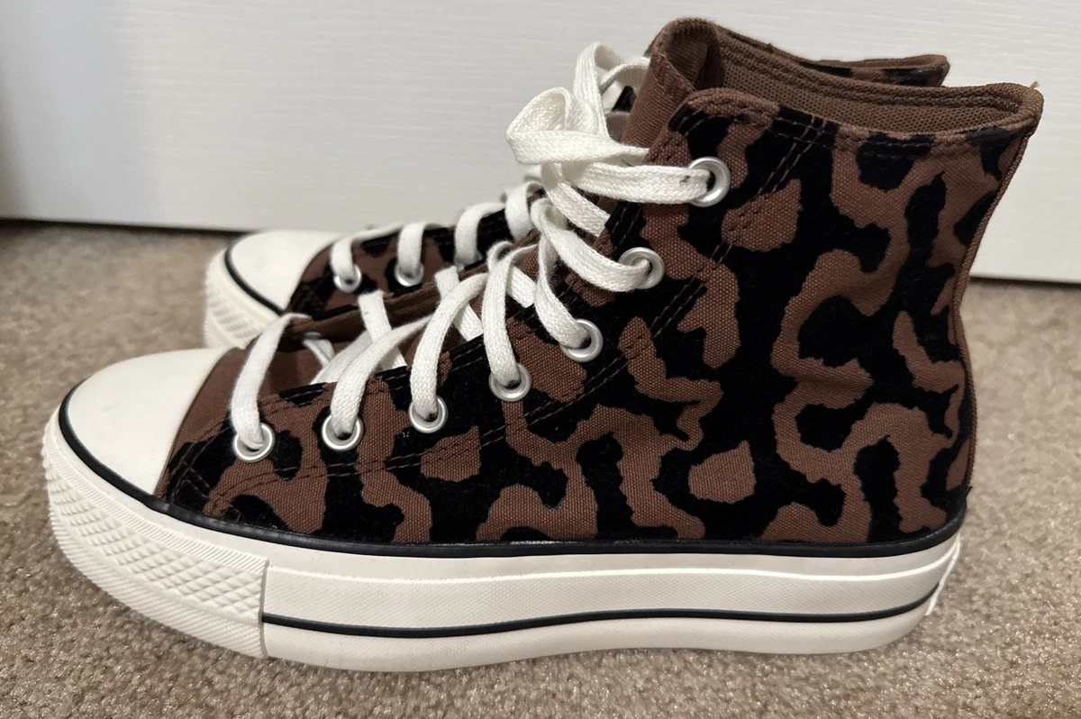 Converse All Star Hi Chuck Taylor‎ Cheetah Pony Hair Suede Mens 8 Womens 10 Converse Chuck 70  main image 2
