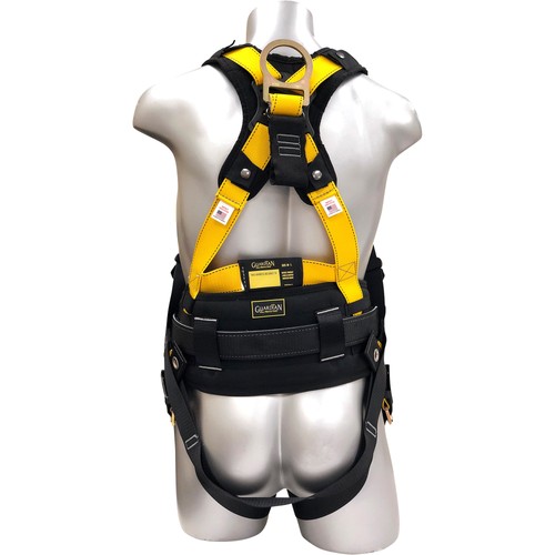 Guardian Fall Protection Series 3 Full Body Safety Harness with Waist Pad,