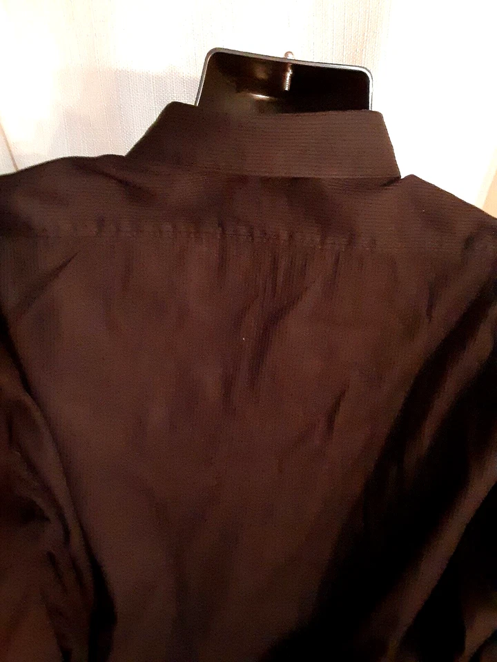 Structure Men's Size XXL/2XG Long Sleeve Shirt Solid Black Button Up Dress Shirt - Image 2 of 4