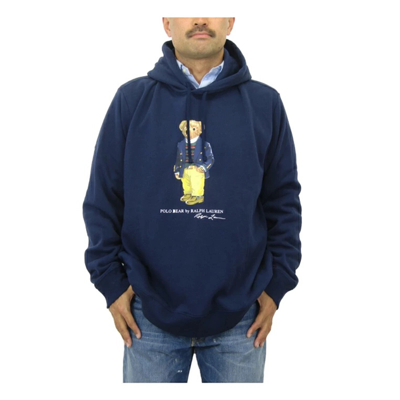 Polo Ralph Lauren Pullover Polo Bear Hooded Hoodie Sweatshirt - Navy Preppy Bear