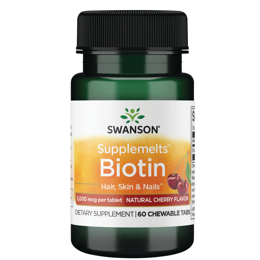 Swanson Supplemelts Biotin 5,000 Mcg 60 Chewable Tablets