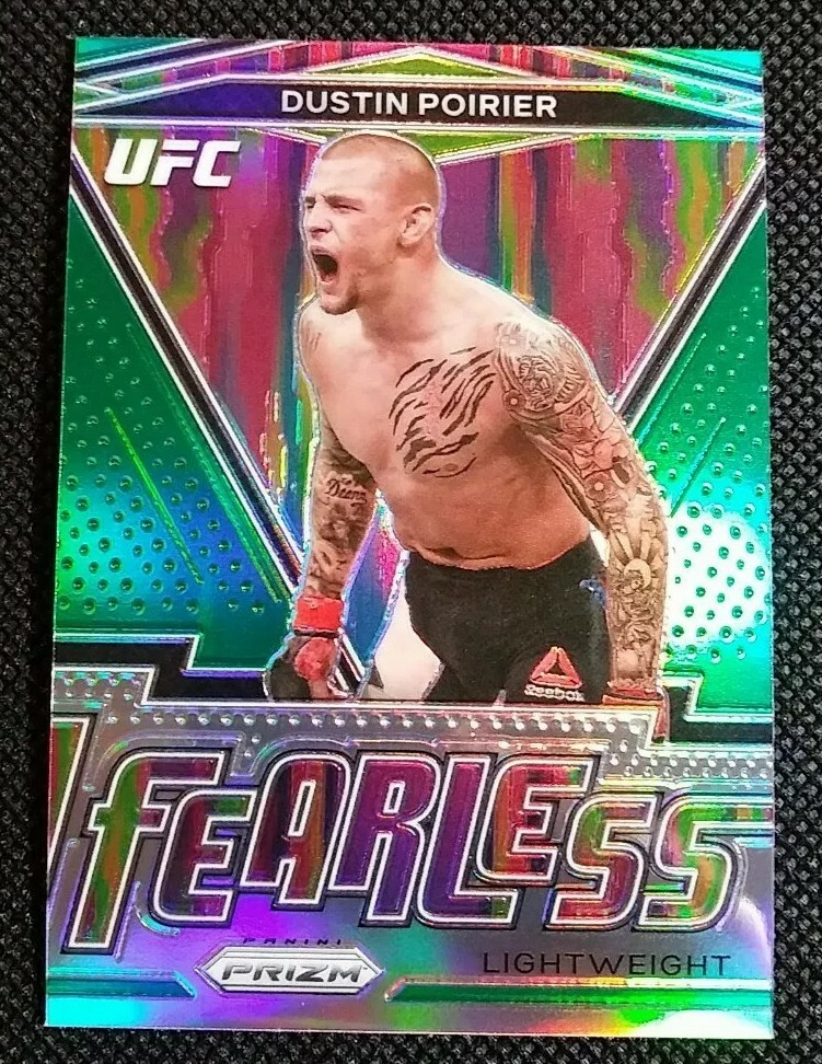 ufc prizm ダスティン・ポイエー ダスティン・ポワリエ サインカード 2021 Panini Prizm UFC Dustin Poirier Green Prizm Refractor