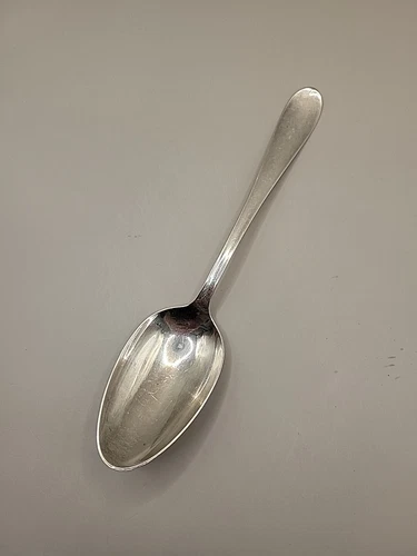 Antique Gorham 1870s Sterling Silver Serving Spoon Colonial Tipt Pattern 8 1/2"