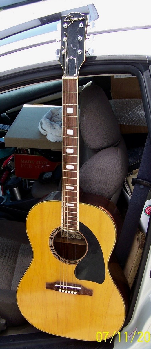 Vintage Conqueror Acoustic Guitar Same Size as Yamaha FG-75 | eBay