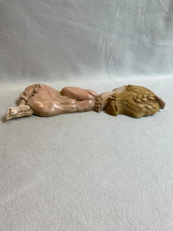 Colgantes de pared vintage rezando niño y niña - decoración de guardería Foto 3 de 4