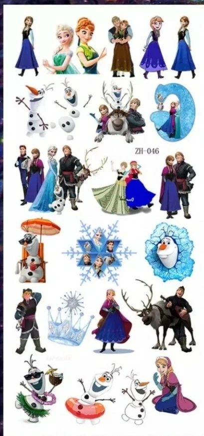 KIDS Temporary Tattoo FROZEN , Great for Party Bags