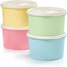 Heritage Collection 8 Piece Food Storage Canister Set in Vintage Colors