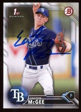 2016 Bowman EASTON MCGEE Signed Card autograph AUTO RAYS MARINERS RC