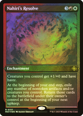MTG FOIL ETCHED Nahiri's Resolve  - March of the Machine: The Aftermath #137