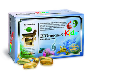 Biomega-3 Kids Fischöl - 80 - 1000mg Kapseln von Pharma Nord - Omega 3 für Kinder