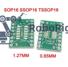 10PCS SOP16 SSOP16 TSSOP16 To DIP16 0.65/1.27mm IC PCB Board Adapter