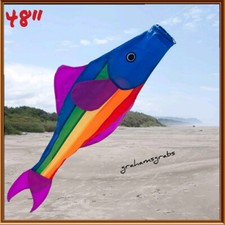 RAINBOW FISHY FISH TROUT WINDSOCK KITE DECORATION 48" By In The Breeze FREE SHIP