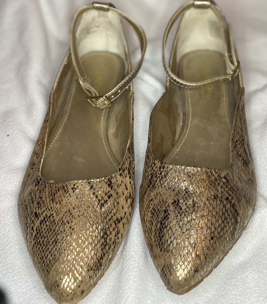 Snakeskin Pointy Toe Shoes Size 