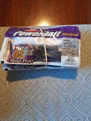 15 Packs Of Berkley MaxScent Powerbait 3.6" Flat Worms In Assorted Colors - Foto 9