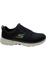 Skechers GOwalk 6 Washable Mesh Bungee Sneakers Vibrant Energy Black