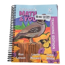 California Math  You K Volume 2 Teaching Edition Homeschool Workbook