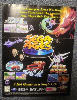 Sega Ages Saturn Vintage Print Ad/Poster Working Designs Rare