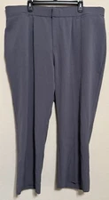 Catherine’s Women’s 22 Pants Right Fit Relaxed Curvy Straight Leg Gray NWT