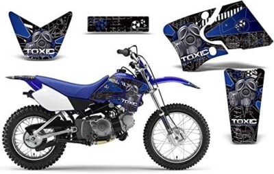 Yamaha TTR 90 AMR Racing Graphics Decals Kit - Toxicity Blue - 2000-2007