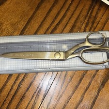 Vintage Wiss CC9 Chrome Plate Pinking Shears Scissors - Made In USA