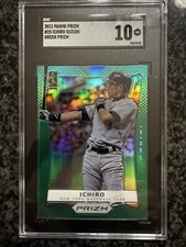 2012 Panini Prizm #25 Ichiro Suzuki Green Prizm Yankees Mariners SGC 10 Gem Mint