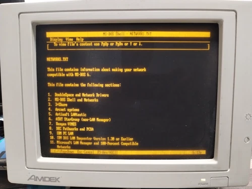 Amdek 410 Amber Monochrome CRT Monitor Display, Works, Some Flaws,  Vintage READ