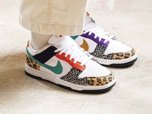 Nike Dunk Low SE Safari Mix - Woman's Size 5 Patchwork