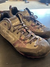 Pre Owned Scarpa Crux Canvas Hiking Approach Shoes Womens Size 7 EUR 38 Gray