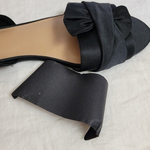 NEW Drash Size 8 Women's Shoes black w/bow/ruffle Sandals slip on NWT - Picture 6 of 10