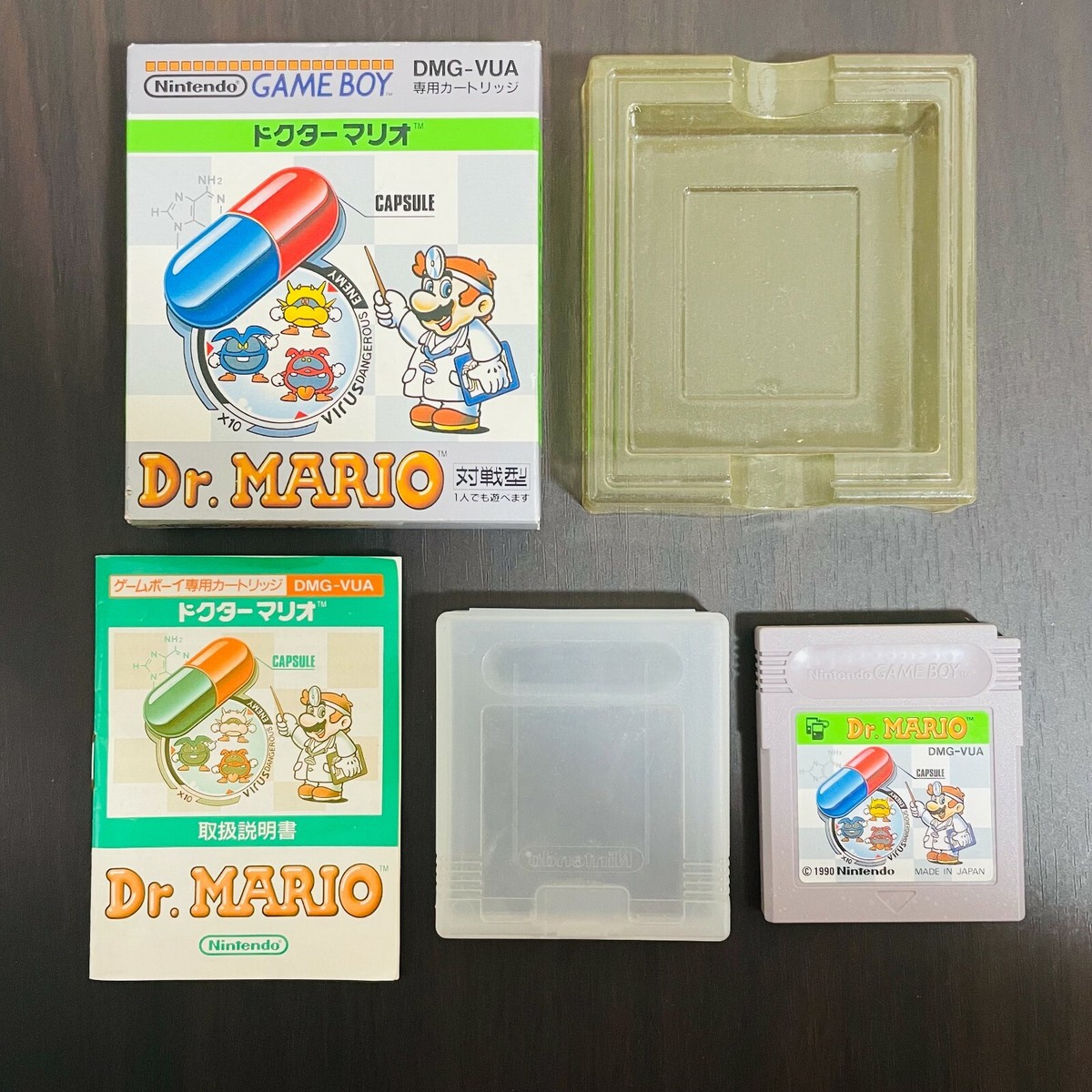 Dr. Mario Nintendo Game Boy 1990 DMG-VUA Japanese Version Puzzle 