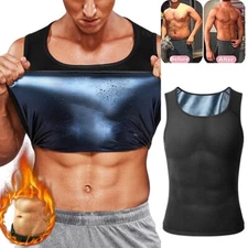 Men's Neoprene Sweat Sauna Vest Body Shaper Waist Trainer Slimming Shapewear US