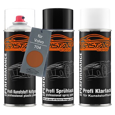 Autolack Spraydosen Set für Kunststoff für Volvo 704 Vibrant Copper Metallic
