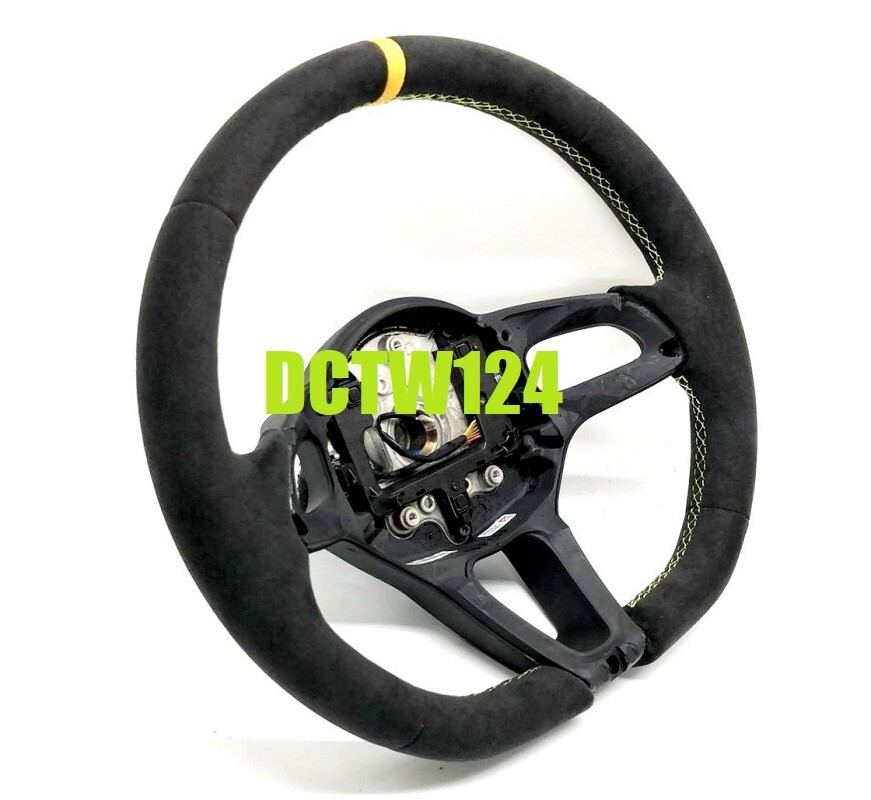 Thick padding alcantara wrap service McLaren 720S steering wheel color band stit