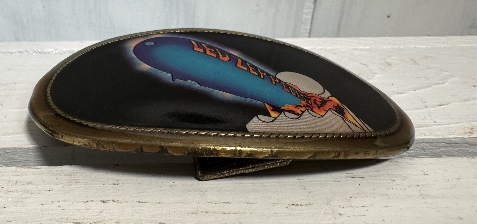 NOS NEW VTG Led Zeppelin Belt Buckle Pacifica Mfg 1977 Made In USA