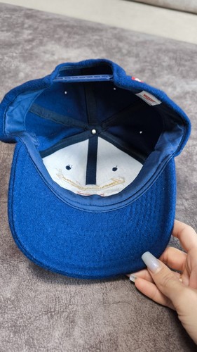 Vintage 90' Levi’s Strauss Cap Strap Back Hat American Legend Blue Wool - Picture 16 of 18