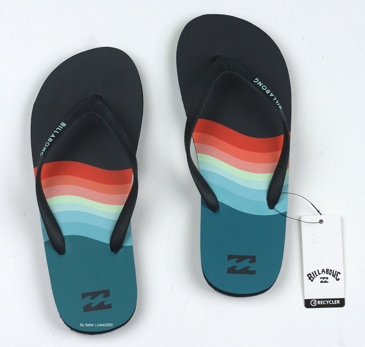 Billabong Tides Sandals Flip Flops Geometric Floral Solid