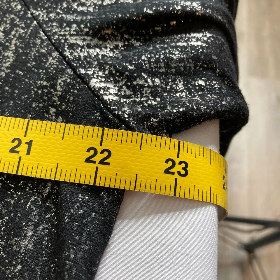 Karen Kane Women’s Black Shimmery Metallic Burnout Knee Length Dress Size 2X - Image 4 of 4