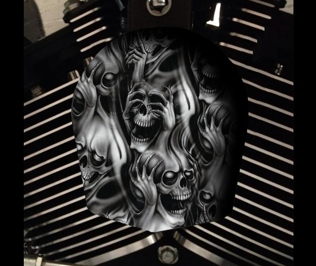 Harley Davidson Custom Horn cover Touring Dyna Softail Sportster M8