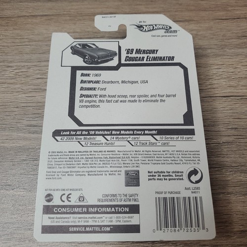 Hot Wheels '69 Mercury Cougar Eliminator 2009 New Models 08 / 42 - Picture 7 of 7
