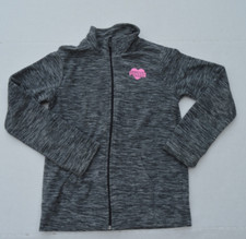 Puma Girls Sz Large 12/14 Gray Full Zip Fleece Jacket