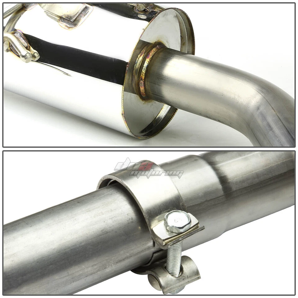 FOR 99-06 CHRYSLER PT CRUISER 2.4 4"ROLLED TIP STAINLESS EXHAUST CATBACK SYSTEM - Image 3 of 4