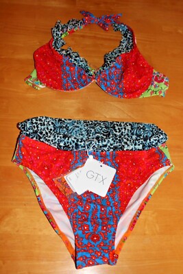 Gottex GTX Women's Two-Piece Bikini Set Multi Size UK 10 Cup D UK