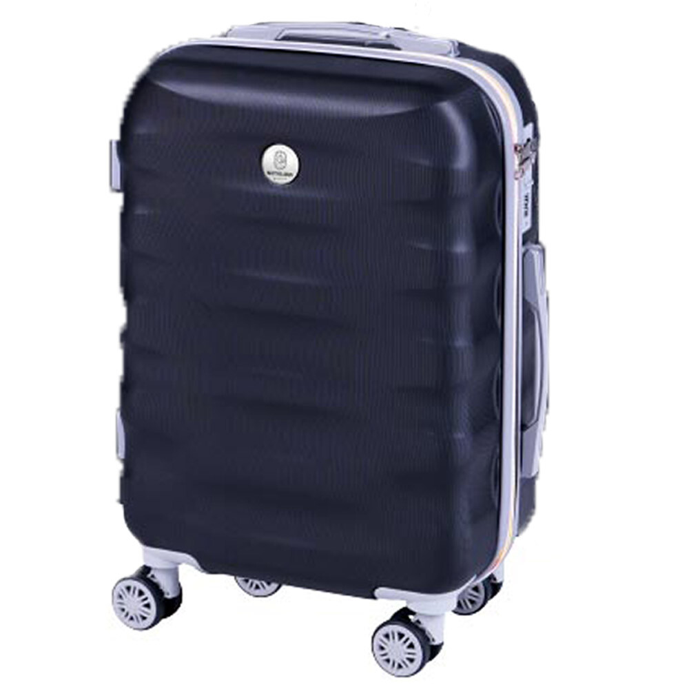 Trolley Valigia Guscio Rigido In ABS 8 Ruote grande nero silver leggero solo 4kg