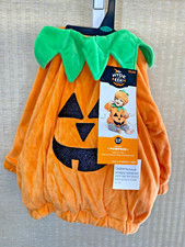 Baby Plush Jack O Lantern Pumpkin Halloween Costume Pullover 12-18 M - Hyde EEK