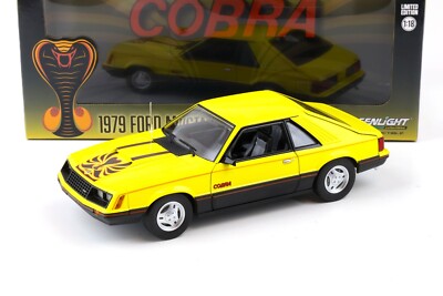 ミニカー　FORD mustang フォード　マスタング　コブラ　1979 COBRA FASTBACK イエロー　マッスルカー 1979 FORD MUSTANG COBRA FASTBACK YELLOW 1:18 SCALE. | eBay