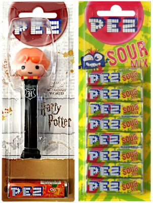 PEZ Harry Potter RON Süßigkeitenspender + 2 Packungen mit 6x Bonbons Konvolut Geschmack auswählen